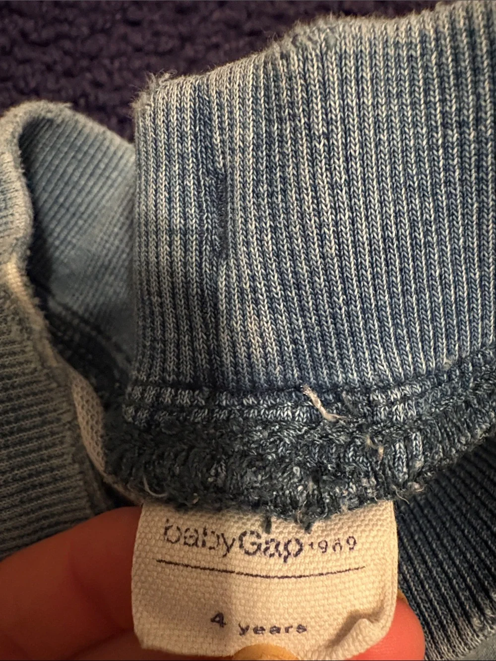 GAP Light Blue Denim-Effect Drawstring Shorts